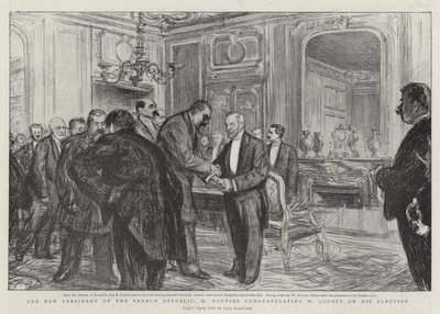 The New President of the French Republic, M Rouvier Congratulating M Loubet on His Election by Charles Paul Renouard